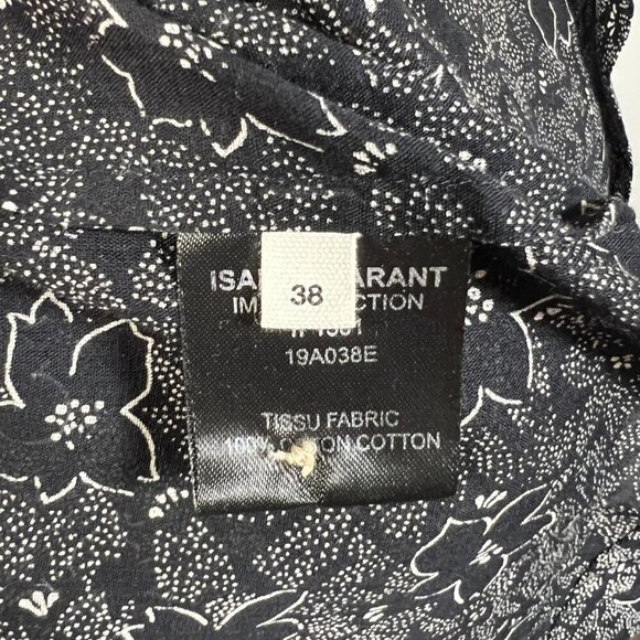 Isabel Marant Étoile Likoya Floral Print Tiered Maxi Dress Size EU 38 US 6 Black - Picture 9 of 11